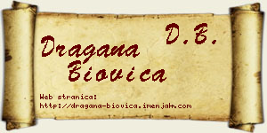 Dragana Biovica vizit kartica